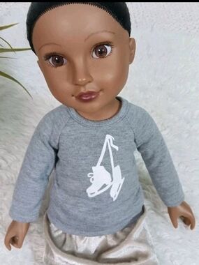 Espari Barnes & Noble 18" Pretty Curly Hair Black Doll- Kids Toy